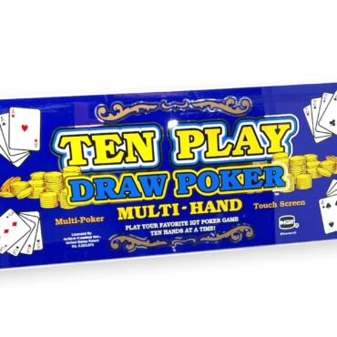 25" IGT Draw Poker Slot Machine Glass
