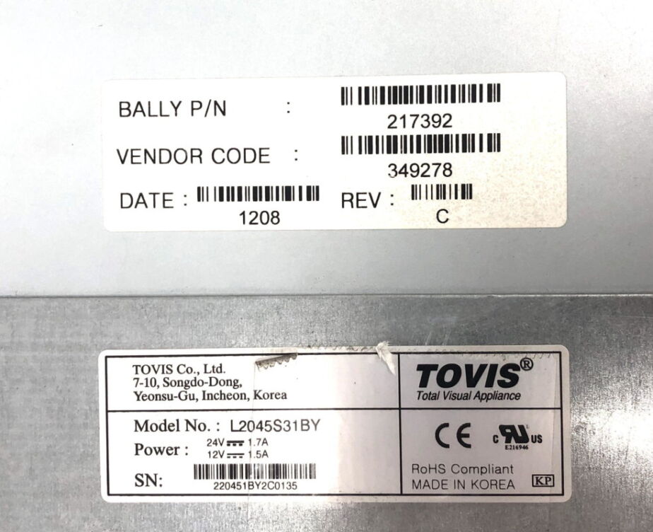 Bally Alpha Pro 2 Curve LCD - WSPS - Wolf's Slot Parts and Supplies ...